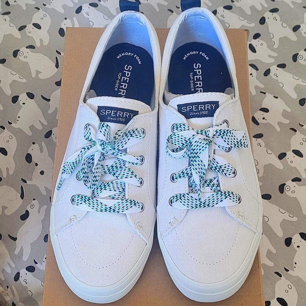 Sperry, Crest Vibe, White, Size 10